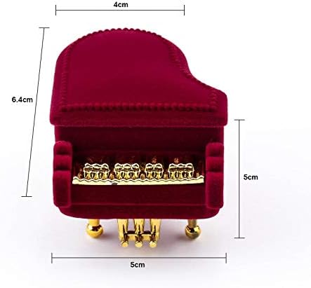 WYBFZTT-188 1 komad Jedinstveni klavir Velvet nakit kutija za vjenčanje prstenasti poklon kutija Držač nakit za nakit za naušnice