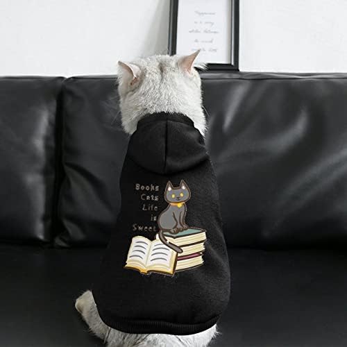Knjige Mačke Život je slatki komad kostim za kućne ljubimce za kućne ljubimce sa šeširom za kućne ljubimce za štene i mačke s