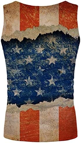 XXBR 4. jula Dan nezavisnosti USA za zastave majice bez rukava teretana Fitness Singlet prsluk za muškarce, prozračan tenk vrh