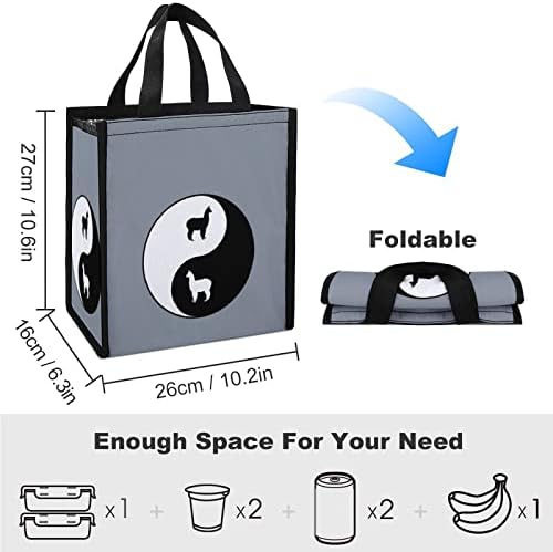 Yin Yang Llama kutija za ručak Ice Cooler Tote torba izolaciona torba prenosiva za radni piknik