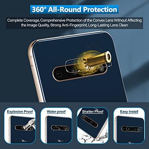 Cizerin [2+2 Pakovanje] kaljeno staklo Zaštita ekrana za LG V60 ThinQ / 5G / 5G uw-i zaštita sočiva kamere-Anti-fingerprint-Shatter