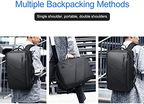 Laorentou Laptop Travel ruksak protiv kratke muške tkanine kože kožni ruksak 15-inčni put za muškarce za muškarce