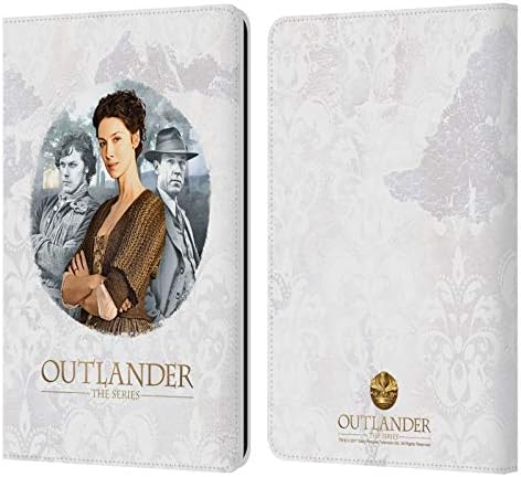 Dizajni za glavu Službeno licencirano Outlander Claire & Jamie Kiss Portrets Kožne knjige Court Cour Cover Construible s Kindle Paperwhite