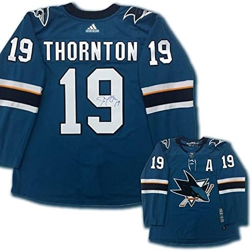 Joe Thornton potpisao San Jose Sharks Teal Adidas Pro Jersey - autogramirani NHL dresovi