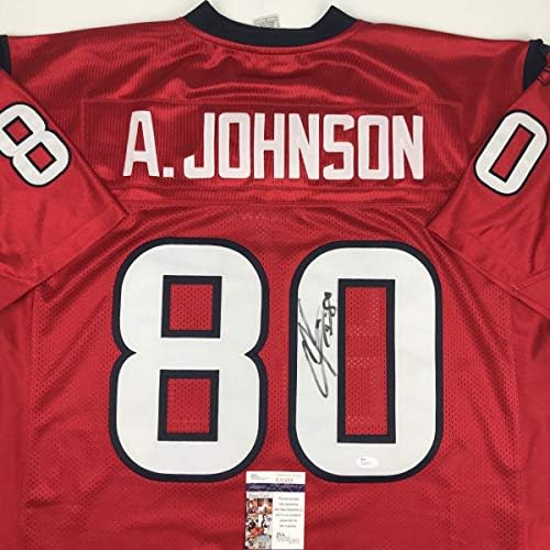 Autographing / potpisan Andre Johnson Houston Texans Crveni nogometni dres JSA COA