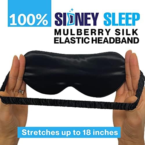 Sidney Sleep Sleep Maska - maljka od svile za spavanje za spavanje - Unisex maske za spavanje za žene i muškarce - Ultra meke poklopce za spavanje - meka i prozračna - putnička torba uključena