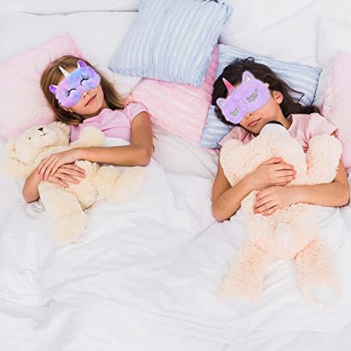 Zeedix 6 pakovanje meko pliša jednorog Sleep Mask - slatka smiješna sijalica za spavanje Jedinstvena roga noć za spavanje za oči za