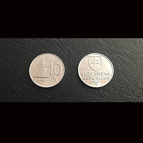 Europska europska slovačka 10 Heler Coin 1993 Izdanje Strani kovanice Kolekcija poklona 1 Euro Division Coin Godina nasumična kolekcija