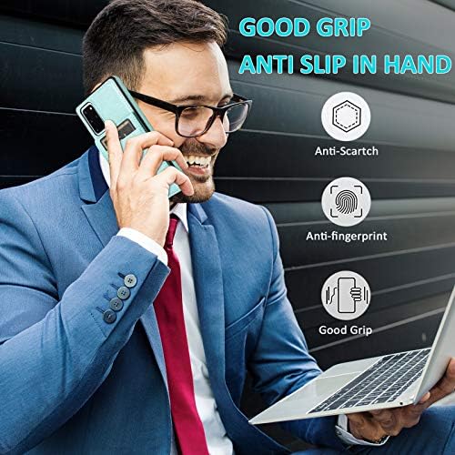 Telefonska futrola za Samsung Galaxy S20 Plus Glaxay S20 + 5G sa kaljenim staklom Zaštitni zaslon za kreditne kartice Nosač kože Count