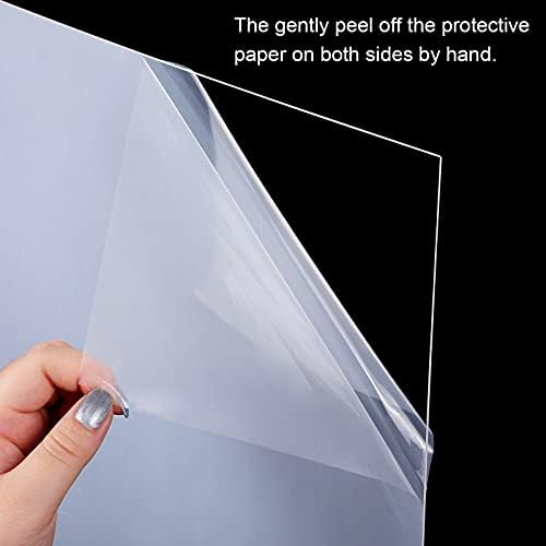 Outus 12 x 12 inčni Clear Acrylic Sheet Cast Acrylic Sheet 1/16 inčni debeli kvadratni akrilni Panel transparentni akrilni list za