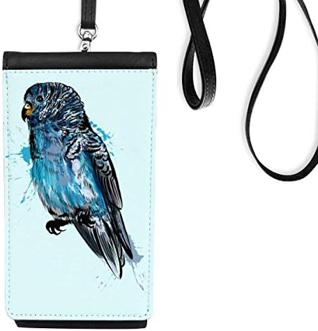 Crna plava papagaj za ptice za ptice novčanik torbica viseći mobilni torbica crnog džepa