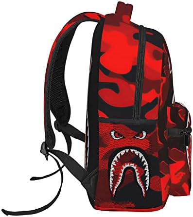Vkaxopt ruksak shark Teeth Camo ruksaci putni laptop Daypack veliki kapacitet Bookbag modni izdržljiv paket leđa za muškarce i žene-StyleXI
