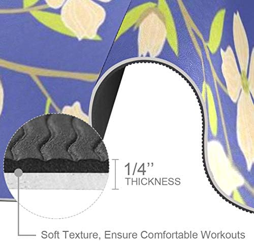 Siebzeh Dren Flowers Premium Thick Yoga Mat Eco Friendly Rubber Health & amp; fitnes Non Slip Mat za sve vrste vježbe joge i pilatesa