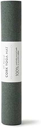 Satoriconcept Cork Yoga Mat - Eco Friendly Cork & Guma, lagana sa savršenom veličinom i debljinom 4mm, neklizajuća, otporna na
