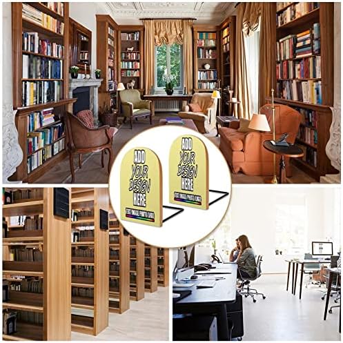 Prilagođeni drveni držači za knjige personalizovani desktop Bookend za dekoraciju studija biblioteke kućne kancelarije poklon Khaki