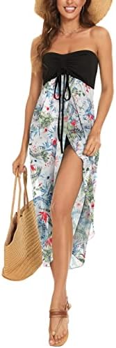 Ženske haljine na plaži ljetni Maxi sarafan bez naramenica havajske navlake Ups asimetrične haljine