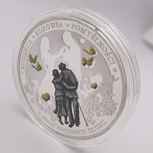 CryptoCurrency Rusija Roznes brak srebrna boja Komemorativni leptir ruža Ljubav sa zaštitnim poklopcem Lični kolekcionar