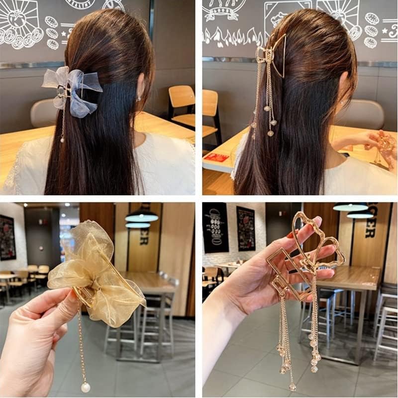 Lxxsh Korean Tassel Hairpin Pearl Privjesak s morskom plskom pljuskom stražnjoj strani glave Net Red Fishtail za kosu Net pređa Zvučna