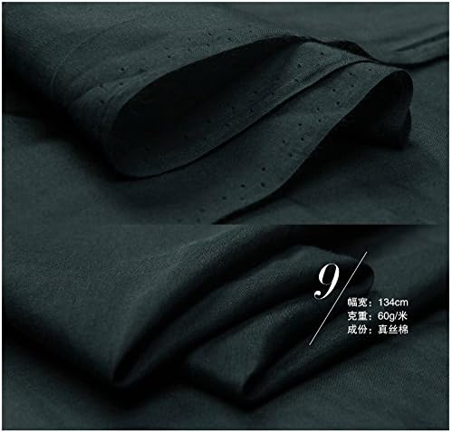 Čvrsta svilena mješavina pamučne Podstavne tkanine za haljinu, kaput, jaknu, suknju, šivanje, zanat po dvorištu, 9 svijetlo crne boje