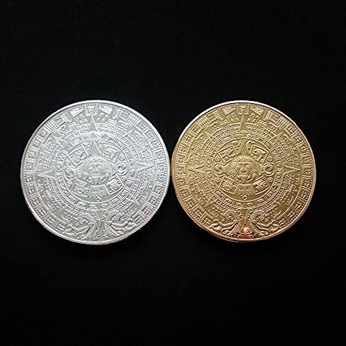 1pcs COMEMORATIVE novčiće pozlaćeni srebro novčiće mayan piramida Meksiko Aztec CryptoCurrency 2021 Limited Edition Kolekcionarni