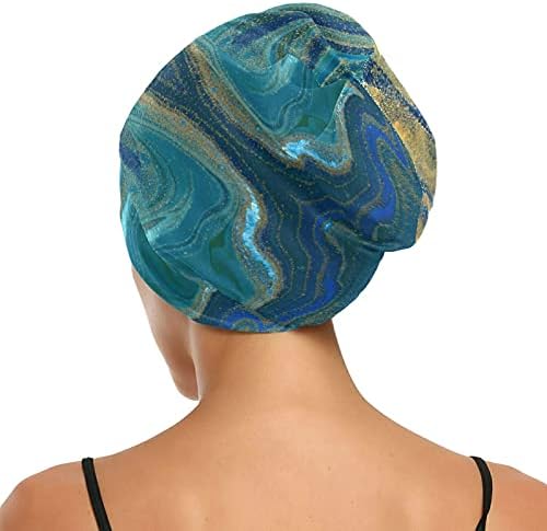 Kapa s lubanjem za spavanje Radni šešir Bonnet Beanies za žene Ocean Sea Star Marble Striped apstraktno spavanje Kapa Radni šešir