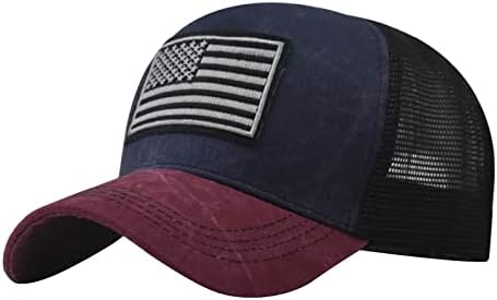 Kamionska kapa američke zastave za muškarce i žene Ležerna ljetna mrežasta kapa za sunčanje Podesiva bejzbol kapa za odrasle uniseks