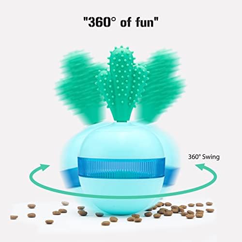 FXONCU kaktus oblik pasa interaktivni tumpovi jednostavni za čišćenje mačje hrane lečenje kuglične igračke izdržljive Tumbler IQ igračke