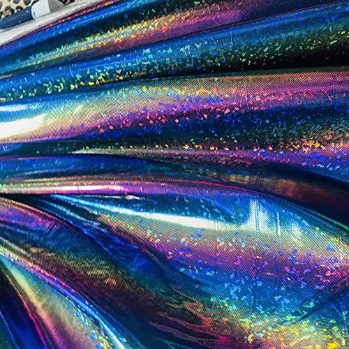 4-Smjerni Stretch/Rainbow Hologram slomljeno staklo metalna folija najlon spandex tkanina L1E1300012