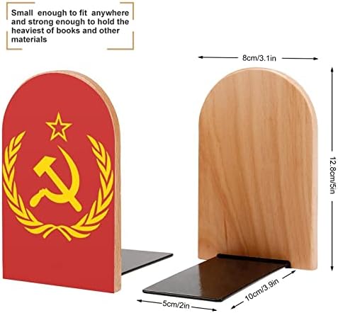 Sovjetski Savez CCCP SSSR grb Crvena drvena Bookends trendi dekorativni Book Stand za kuće i Kancelarije Police Set 2