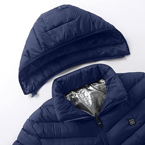 Lolmot Winter Vanjska topla odjeća zagrijana za vožnju skijanja ribolovom punjenja putem grijanog s kapuljačom s kapuljačom niz tople