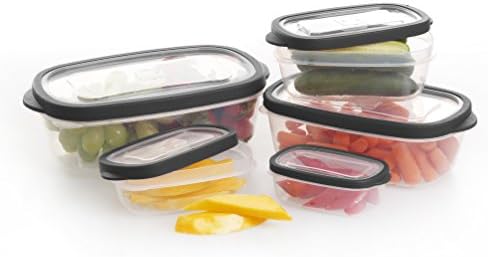 BINO 10-dijelni pravougaoni plastični set za skladištenje hrane, ugalj