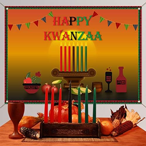 7×5ft Kwanzaa pozadina za fotografiju, Kwanzaa dekoracija Photo Back Drop,Afrička baština Holiday Party dekoracija Photo pozadinske