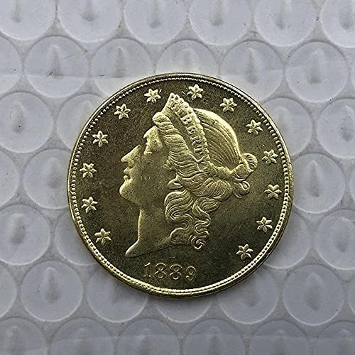 Challenge Coin 1889C replika Komemorativni novčići sa bakarskim antičkim držačima Spoljni prigodni kovanica Kolekcionarstvo Kućna