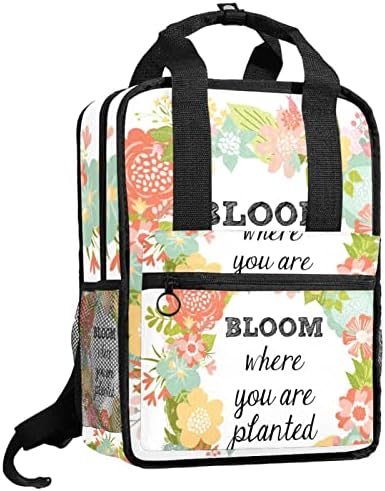 Tbouobt putni ruksak lagani laptop casual ruksak za žene muškarci, proljetni cvijet cvijet vrt