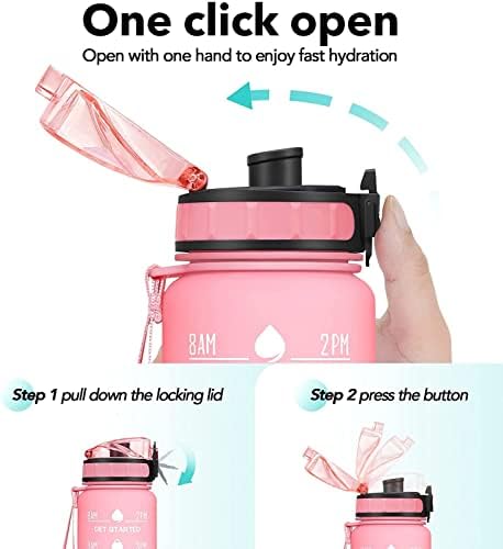 ATERO neraskidiva silikonska boca s motivacijskom vremenom, nepropusno izdržljiva BPA bez toksičnog za ured, dom i kuhinju na otvorenom