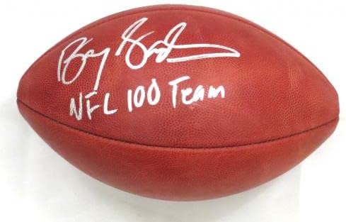 Barry Sanders Autografirao Detroit Lions Wilson Duke NFL 100 Fudbal W / NFL 100 Team Beckett Autentifikovan - AUTOgrafski fudbali