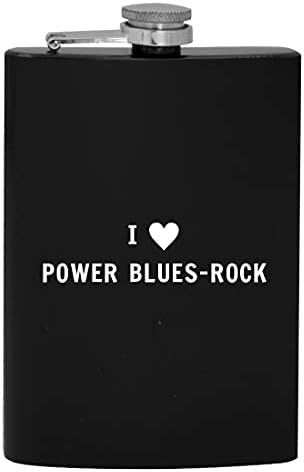 I Heart Love Power Blues-Rock - 8oz Hip Flask za piće alkohola