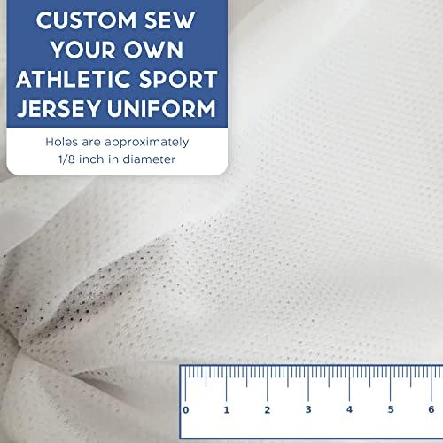Pico Textiles 3 Yards Bolt - Bijela poliesterska mikro mrežasta tkanina-razne boje - izdržljiva atletska mrežasta tkanina, idealna