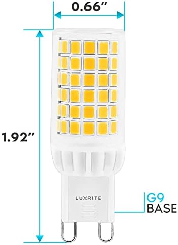 LUXRITE G9 LED sijalica sa mogućnošću zatamnjivanja, 5w=45W T4 ekvivalent halogena, 6500k dnevna svjetlost, 500 lumena, keramička
