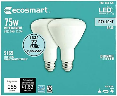 EcoSmart 75-Watt ekvivalent BR30 LED sijalica sa mogućnošću zatamnjivanja dnevna svjetlost