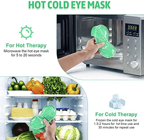 Koltech Hlading gel maska ​​za ledene očiju, vruće hladno pakovanje za višekratnu hladnoću za olakšanje, glavobolje, migrene, natečenosti,