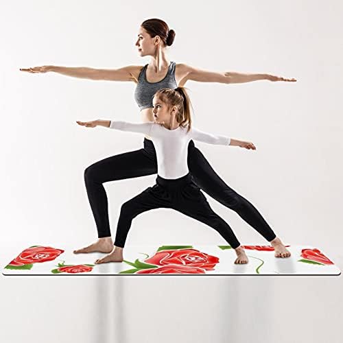 Prostirka za jogu Roses Eco Friendly neklizajuća prostirka za fitnes vježbe za Pilates i vježbe na podu