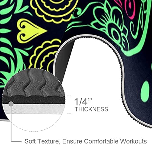 Siebzeh lijepa Lobanja uzorak Premium debeli Yoga Mat Eco Friendly gumene zdravlje & amp; Fitness non Slip Mat za sve vrste vježbe