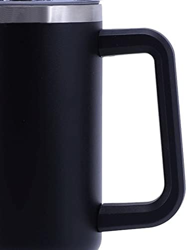 Fuuie Termalni kup veliki kapacitet slame kafe šalica Prijenosna ručka vakuum od nehrđajućeg čelika Dvo palca za kavu