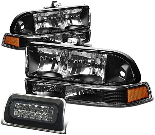 Kompatibilno sa Chevy S10 parom Crnog kućišta Ćilibarnog ugaonog Fara+dim LED 3. kočiono svjetlo