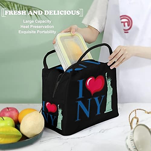 Volim New York City višekratna torba za ručak Tote Bag za žene muškarci odrasli posao planinarenje piknik