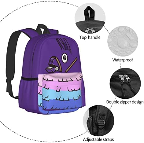 Osnovni ruksak Zoseny za djecu 17 inčni slatka školska torba za dječake djevojke Llama Gaming College Daypacks za žene muškarci