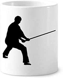 Shaolin Stick Chinese Kung Fu borilački umjetnički četkica za zube šalica od keramičke stalak za olovke