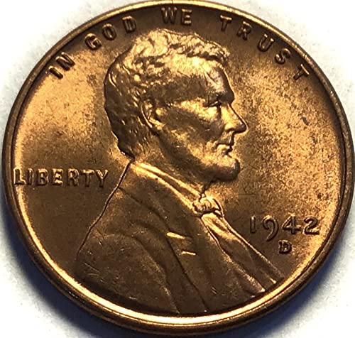 1942 D Lincoln pšenični cent Penny Prodavač mint Država Bu