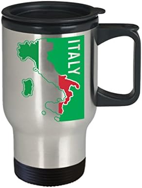Italija zastava | Trava za kafu | Italijanski ponos | Nehrđajući čelik